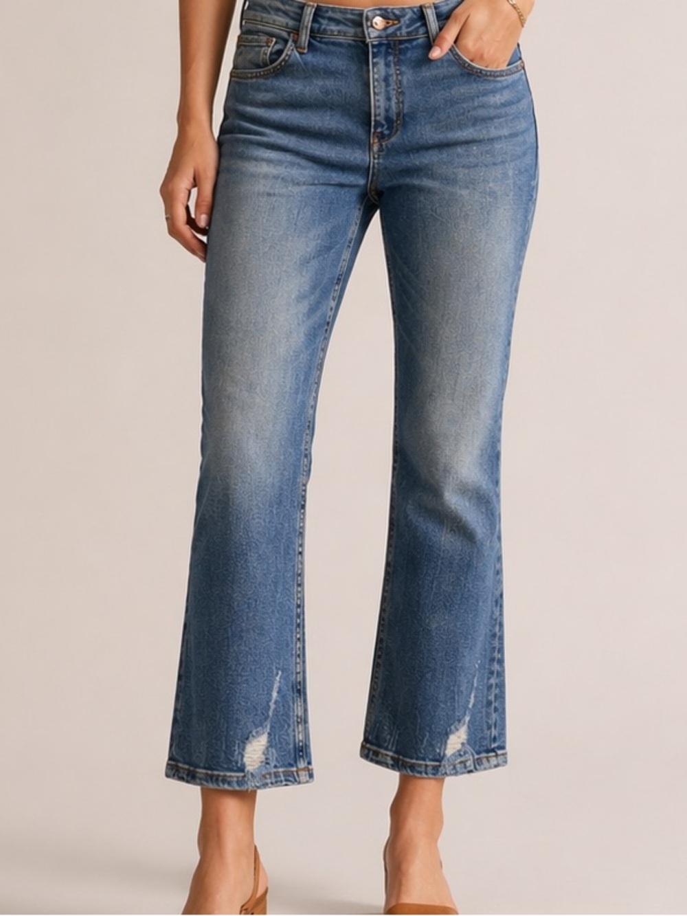 Anthropologie Pilcro Cropped women’s Flare Jeans size 32